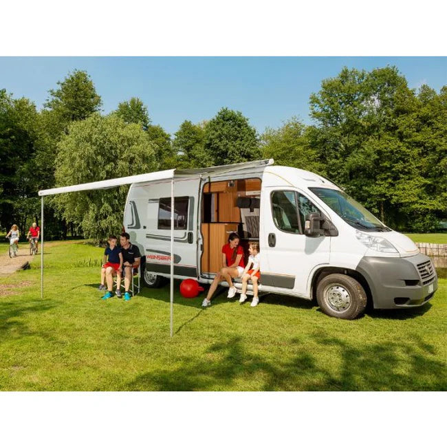 Fiamma F80S 4.0M Awning - Case Polar White, Awning Royal Grey