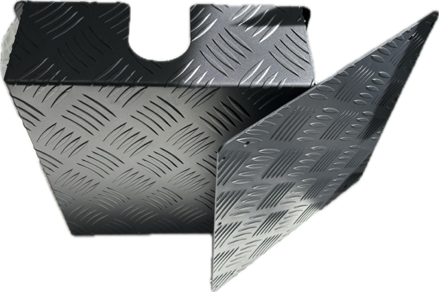 Aufocus Aluminum Black Checker Plate Diesel Tank Cover 5L