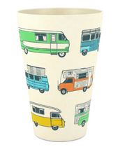 Load image into Gallery viewer, Van Go Bamboo Tumbler 400ml Caravans
