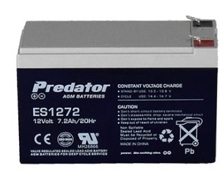 Predator ES1272 12V 7.2Ah AGM General Purpose - Breakaway Battery