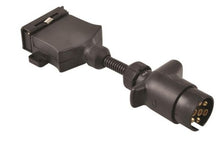 Load image into Gallery viewer, 7 PIN FLAT SOCKET TO 7 PIN ROUND SOCKET TRAILER ADAPTOR CONNECTOR PLUG
