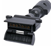 Load image into Gallery viewer, 7 PIN FLAT SOCKET TO 7 PIN ROUND SOCKET TRAILER ADAPTOR CONNECTOR PLUG
