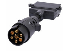 Load image into Gallery viewer, 7 PIN FLAT SOCKET TO 7 PIN ROUND SOCKET TRAILER ADAPTOR CONNECTOR PLUG
