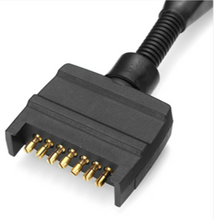 Load image into Gallery viewer, Trailer Adaptor Plug - 7 Pin Male Plug to 12 Pin Female Flat
