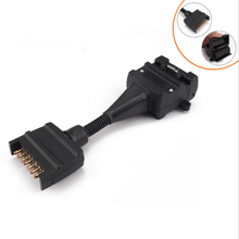 Load image into Gallery viewer, 7 PIN TO 12 PIN FLAT SOCKET PLUG FEMALE &amp; MALE ADAPTOR TRAILER CARAVAN CONNECTOR
