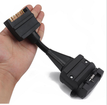 Load image into Gallery viewer, 7 PIN TO 12 PIN FLAT SOCKET PLUG FEMALE &amp; MALE ADAPTOR TRAILER CARAVAN CONNECTOR
