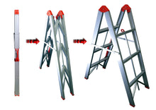 Load image into Gallery viewer, 3 step aluminium collapsible box stick ladder
