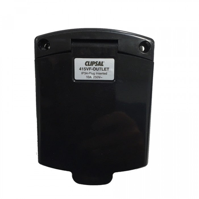 Clipsal External Power Outlet (Black) - 10amp.