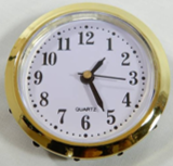Wall Clock Gold or Silver 6cm Quartz