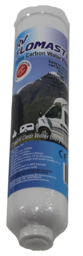 RV FLOWMASTER INLINE CARBON WATER FILTER T33A