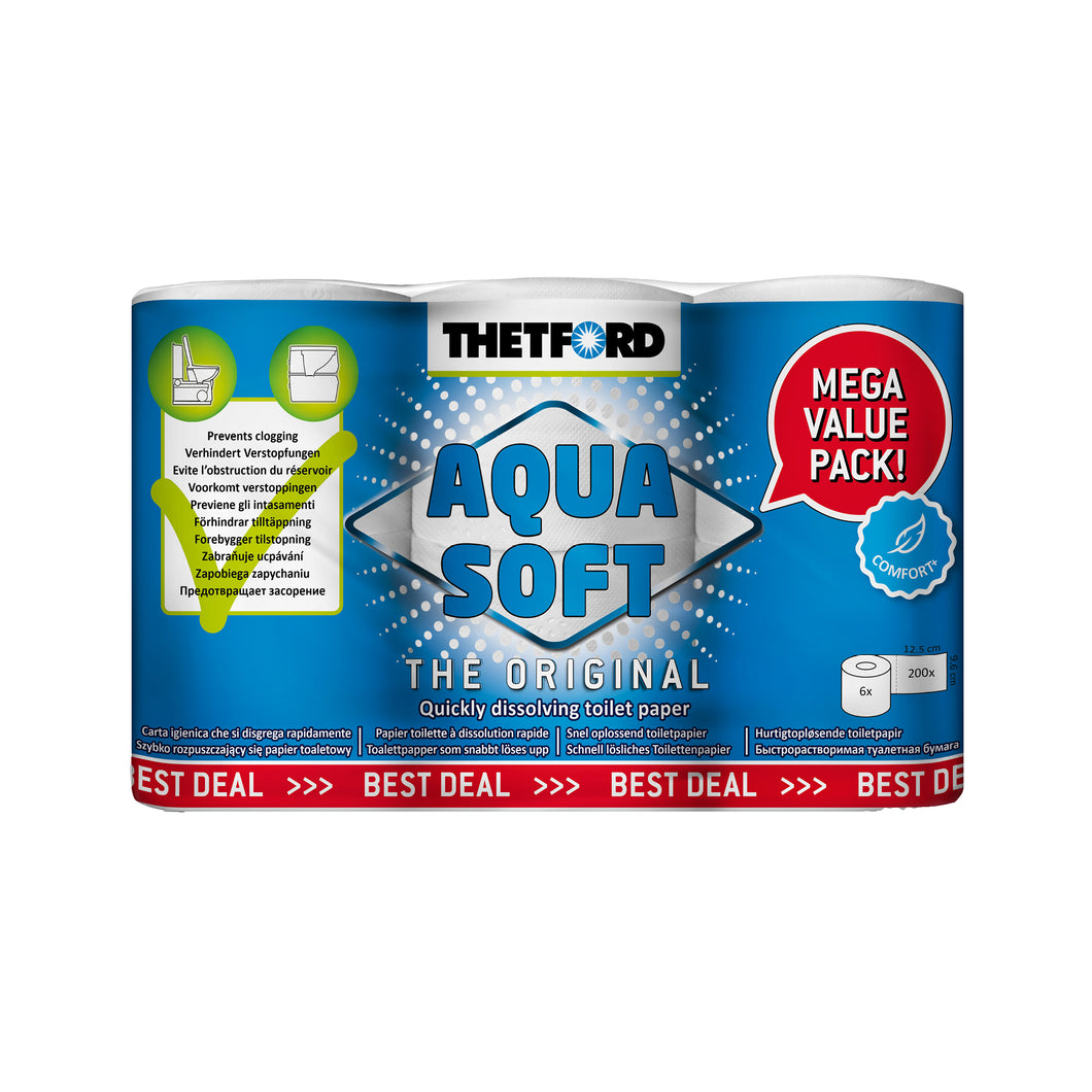 THETFORD AQUA SOFT TOILET PAPER – 6 PACK