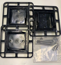 Load image into Gallery viewer, SUPA PEG STEADY FOOT PLATES - 3 ONLY - BLACK (1 MISSING FROM BOX)
